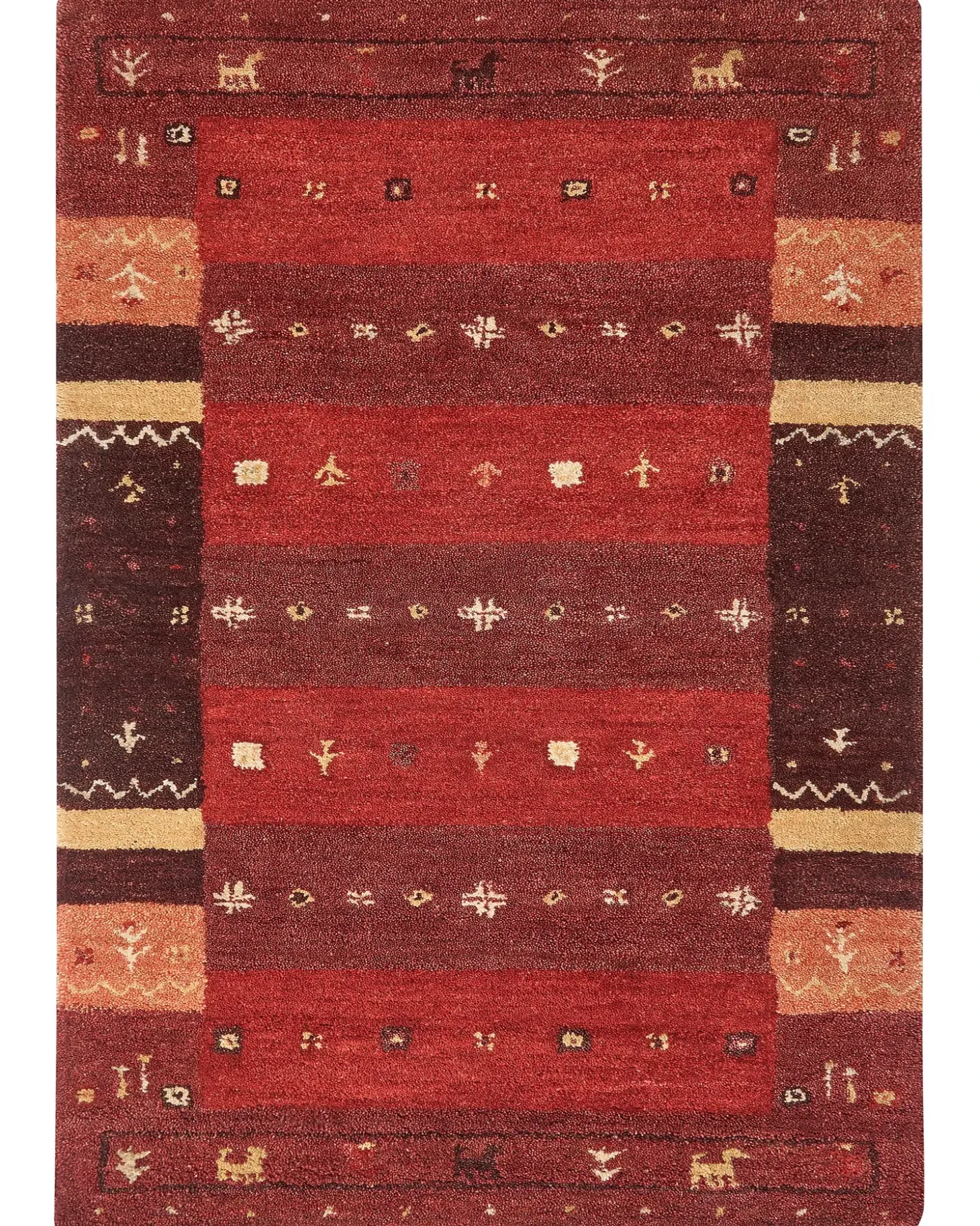 Gulvtæppe SINANLI Multifarvet 160 x 230 cm Uld Gabbeh