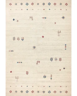 Gulvtæppe SULUCA Beige 200 x 300 cm Uld Gabbeh