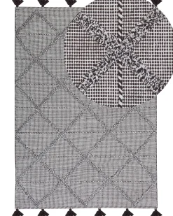 Gulvtæppe TUZLA Brun 140 x 200 cm Bomuld