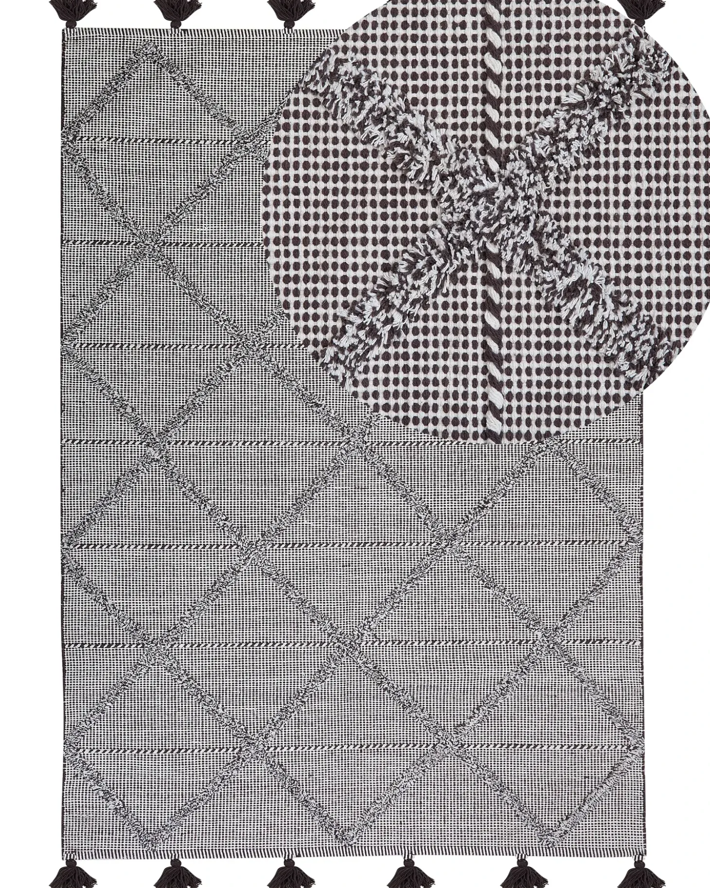 Gulvtæppe TUZLA Brun 140 x 200 cm Bomuld