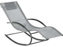 Gyngeliggestol CARANO II Metal Lysegrå