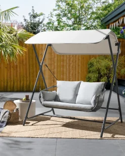 Gyngesofa FIASTRA Metal Lysegrå