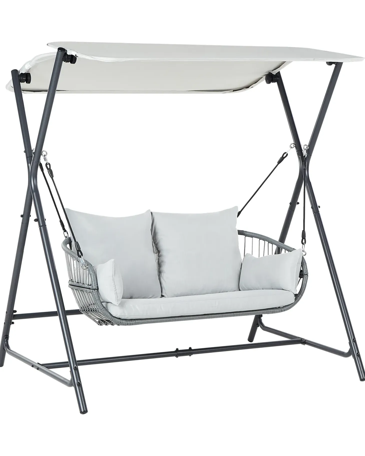 Gyngesofa FIASTRA Metal Lysegrå