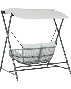 Gyngesofa FIASTRA Metal Lysegrå