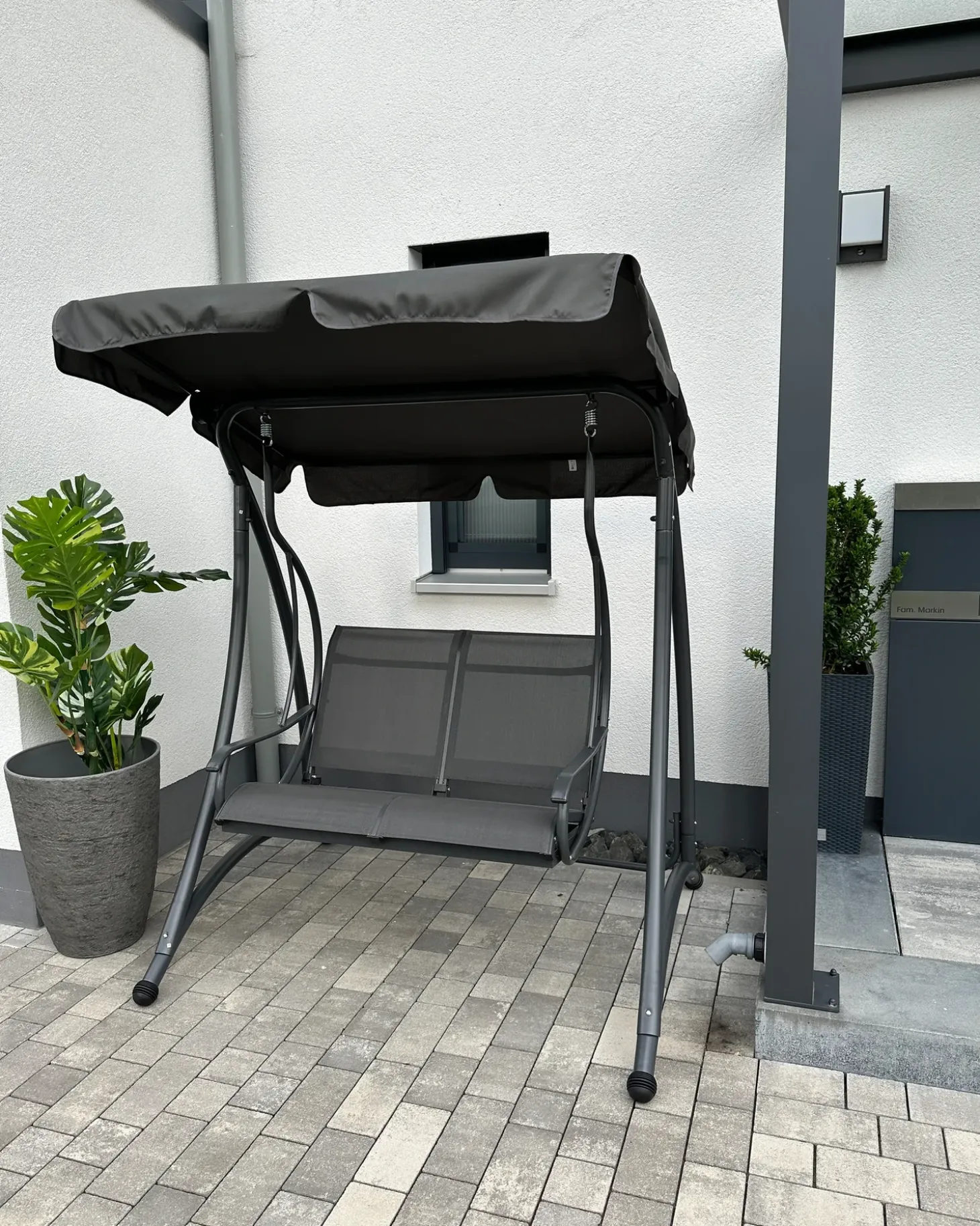 Gyngesofa TESERO Metal Grå