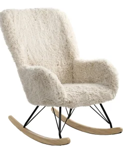 Gyngestol AKRA Kunstig pels Lys Beige