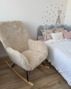 Gyngestol AKRA Kunstig pels Lys Beige