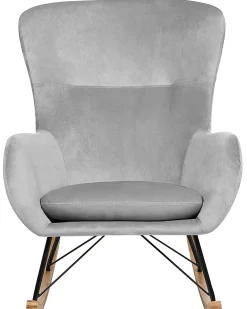 Gyngestol ELLAN Velour Lysegrå