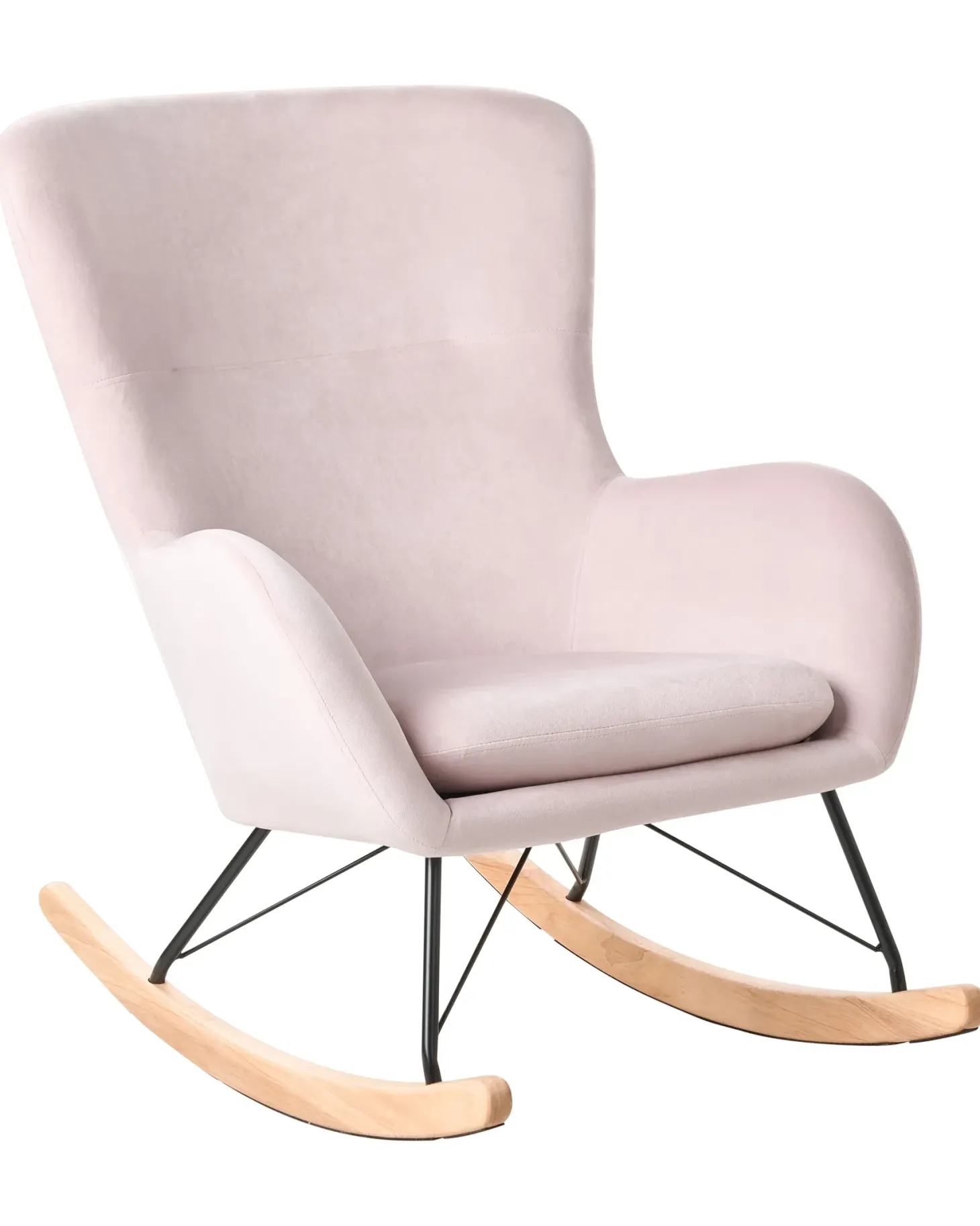 Gyngestol ELLAN Velour Lyserød