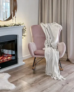 Gyngestol ELLAN Velour Lyserød