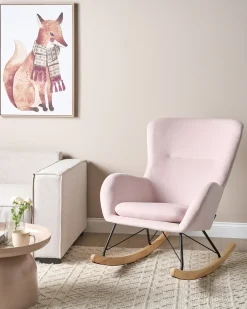 Gyngestol ELLAN Velour Lyserød