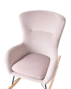 Gyngestol ELLAN Velour Lyserød