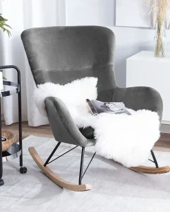 Gyngestol ELLAN Velour Mørkegrå
