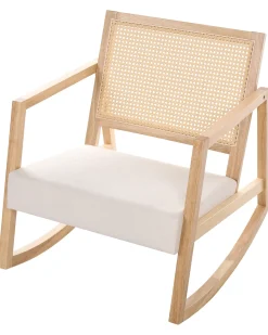Gyngestol LEIDY Træ Lysebrun/lys beige