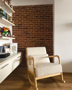 Gyngestol SORSELE Fløjl Hvid