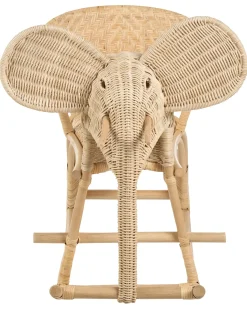 Gyngestol til børn Elefant AMPOLLINO Rattan Naturlig