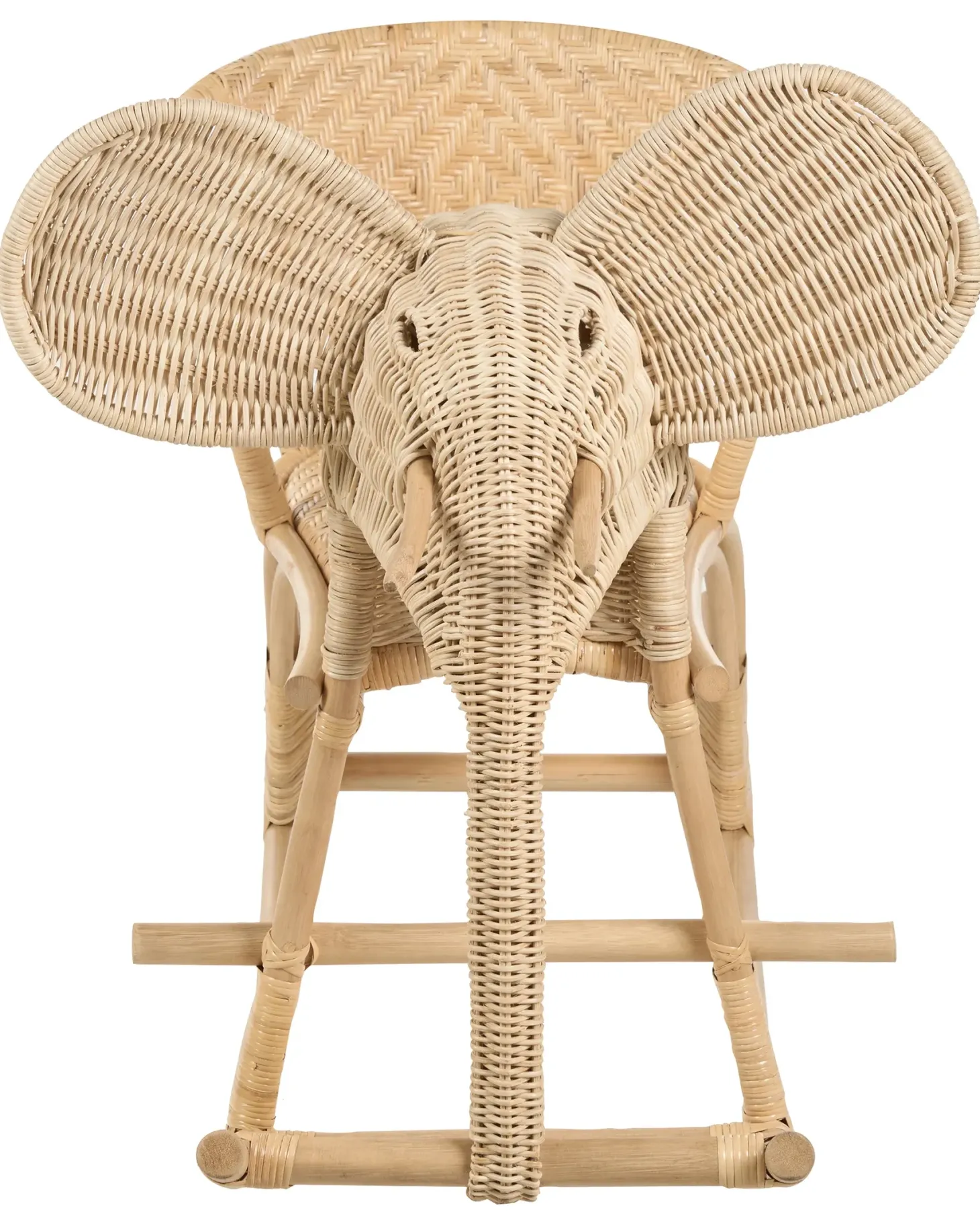 Gyngestol til børn Elefant AMPOLLINO Rattan Naturlig