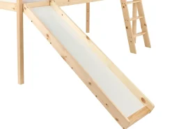 Halvhøj seng Fyretræ STAPLE 90 x 200 cm Med en rutsjebane Lysebrun