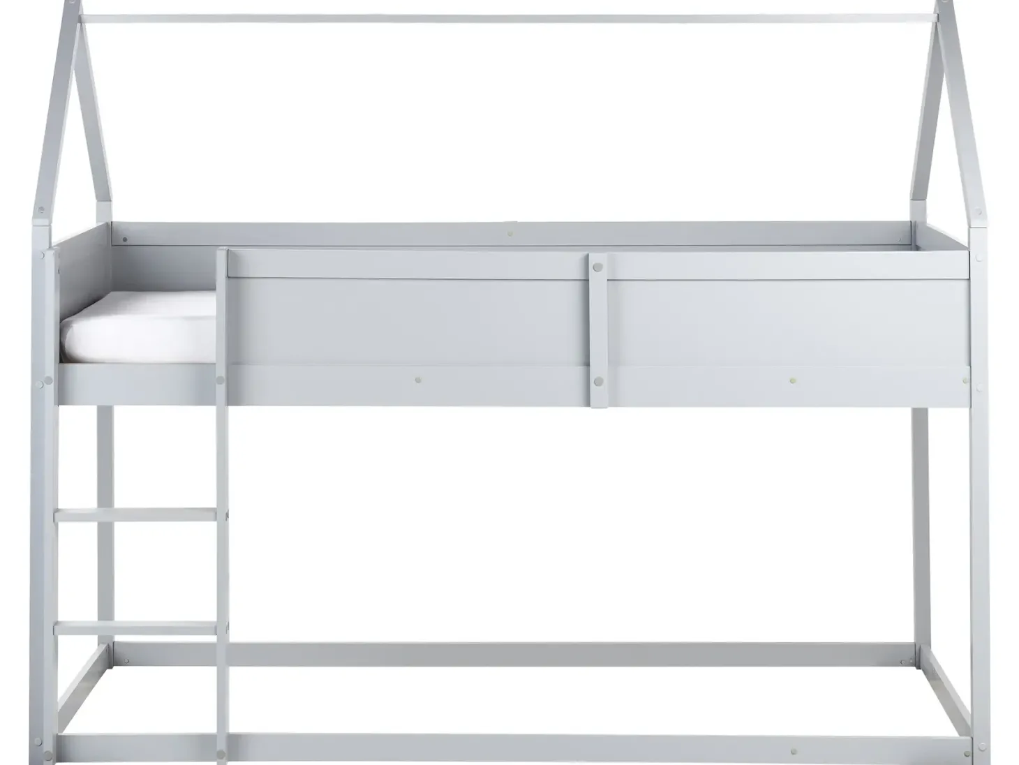 Halvhøj seng Hus Fyretræ DIENNE 90 x 200 cm Grå