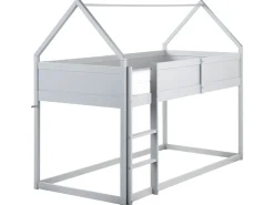 Halvhøj seng Hus Fyretræ DIENNE 90 x 200 cm Grå