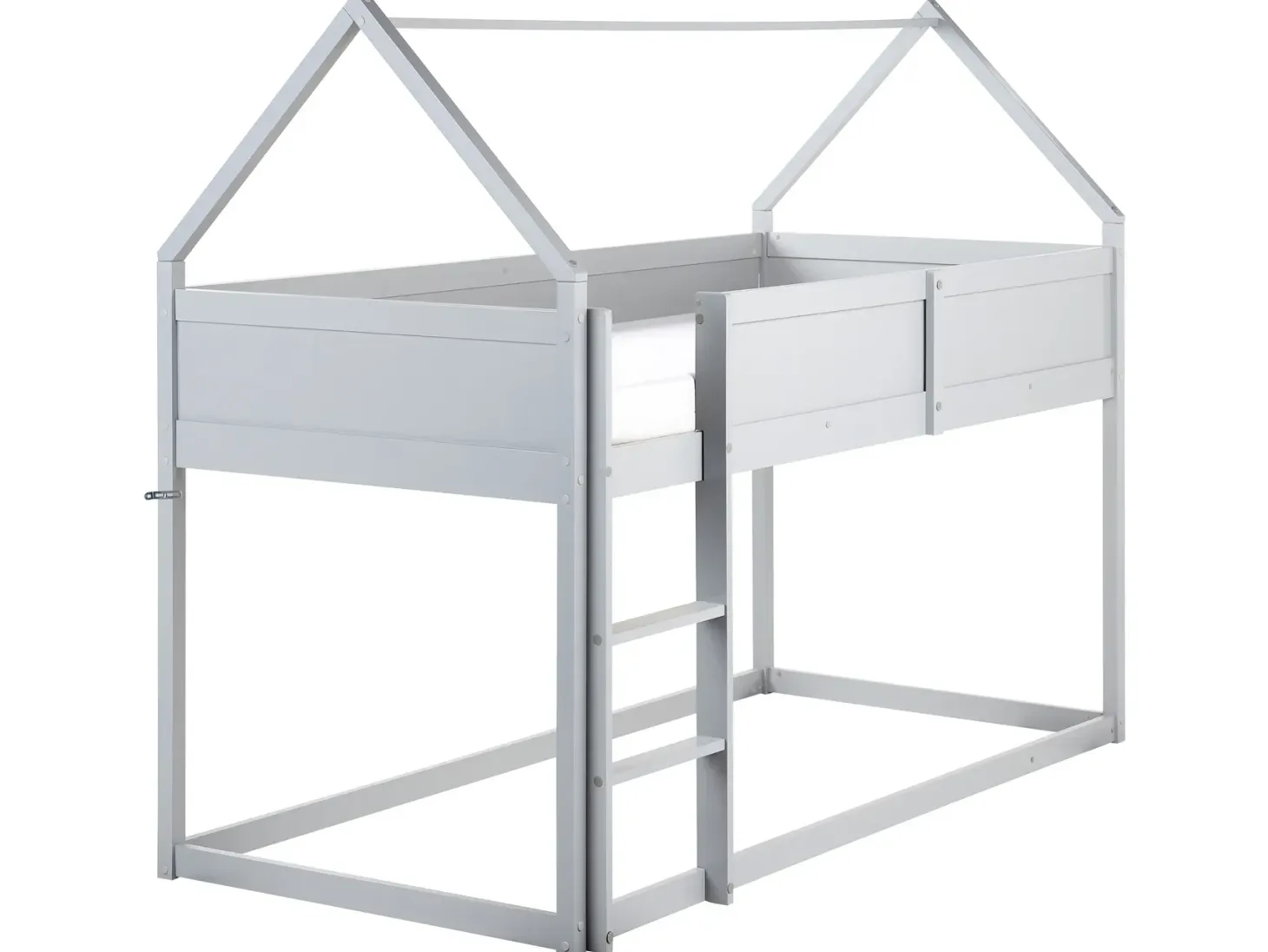 Halvhøj seng Hus Fyretræ DIENNE 90 x 200 cm Grå