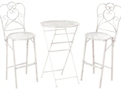 Havebar-sæt Foldbar TRIESTE Metal Lys Beige
