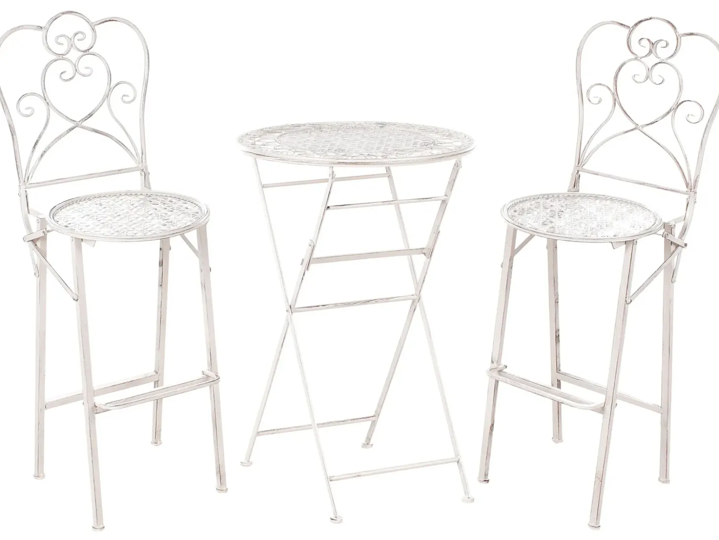 Havebar-sæt Foldbar TRIESTE Metal Lys Beige