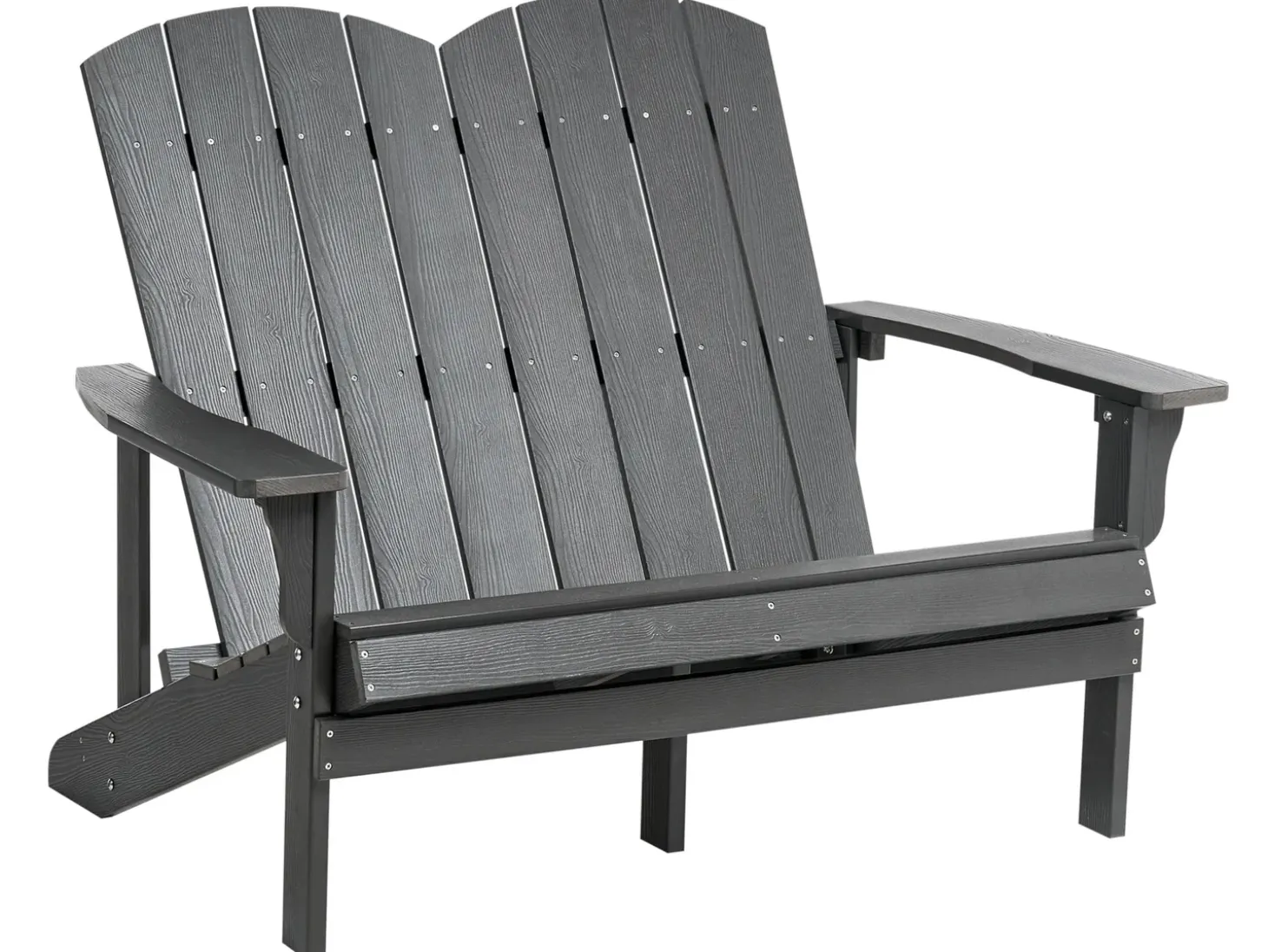 Havebænk ADIRONDACK 125 cm Mørkegrå