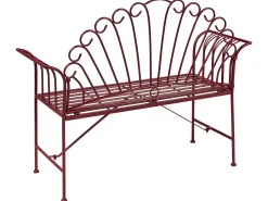 Havebænk CAVINIA 125 cm Metal Bordeaux