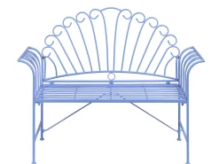 Havebænk CAVINIA 125 cm Metal Himmelblå