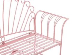 Havebænk CAVINIA 125 cm Metal Lyserød
