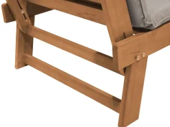 Havebænk med hynde PORTICI 210 cm Eukalyptustræ Lysebrun/taupe