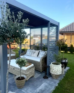 Havebænk med hynde SUSUA 150 cm Rattan Naturlig