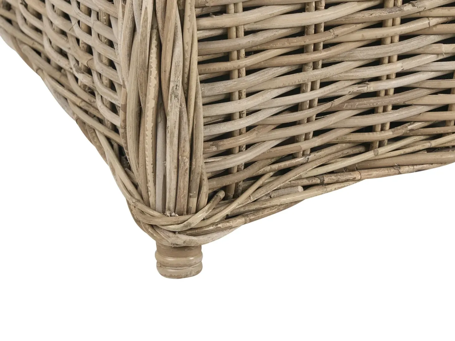 Havebænk med hynde SUSUA 189 cm Rattan Naturlig