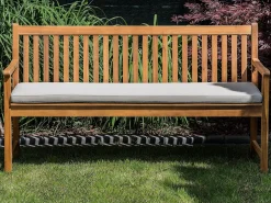 Havebænk med hynde VIVARA 160 cm Certificeret akacietræ Beige
