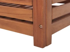 Havebænk med væg-/hyldepanel MATINO Akacietræ 170 cm 80 cm Brun