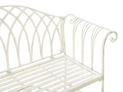 Havebænk MILAZZO 130 cm Metal Hvid