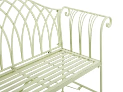 Havebænk MILAZZO 130 cm Metal Lysegrøn