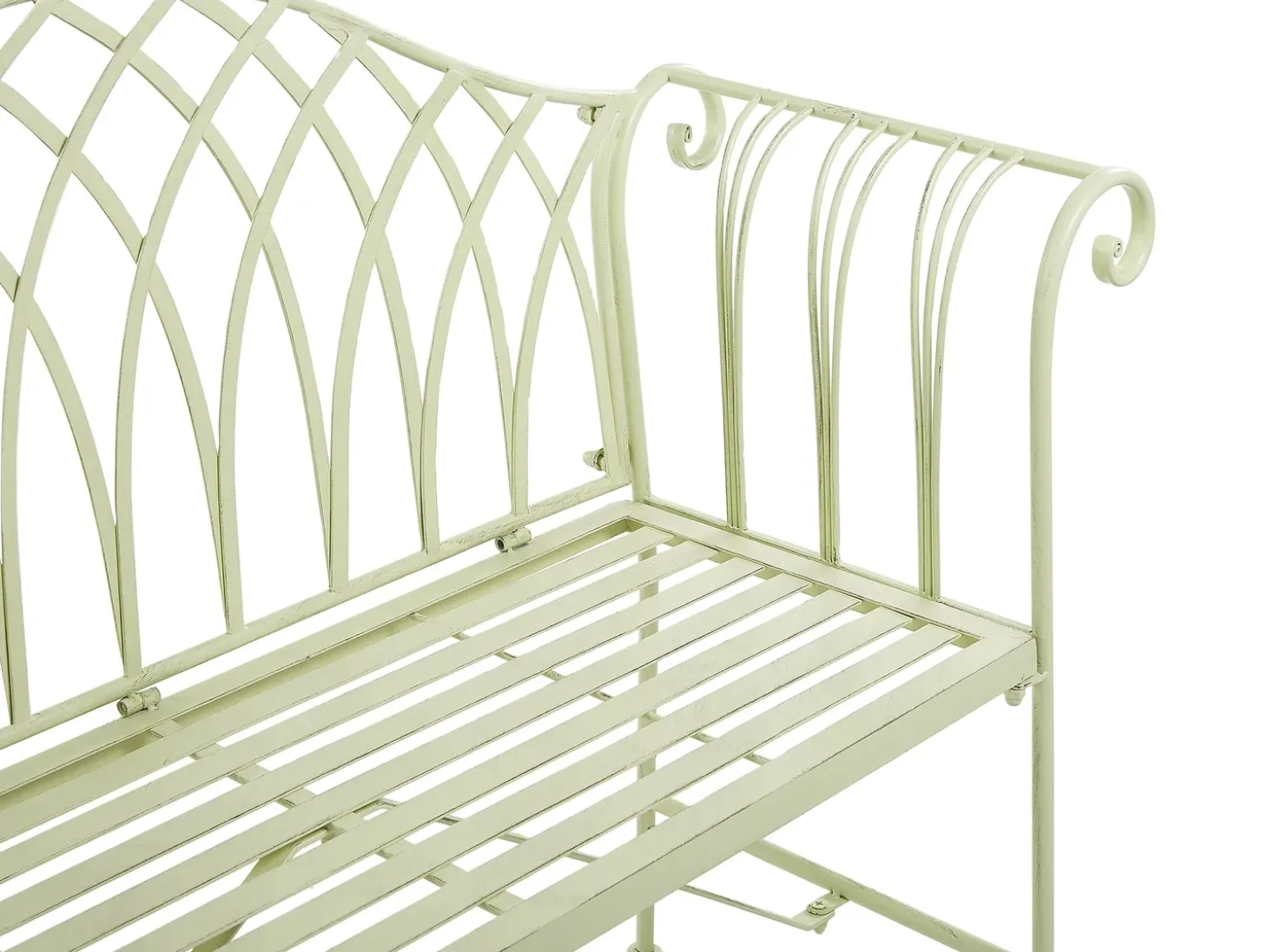 Havebænk MILAZZO 130 cm Metal Lysegrøn