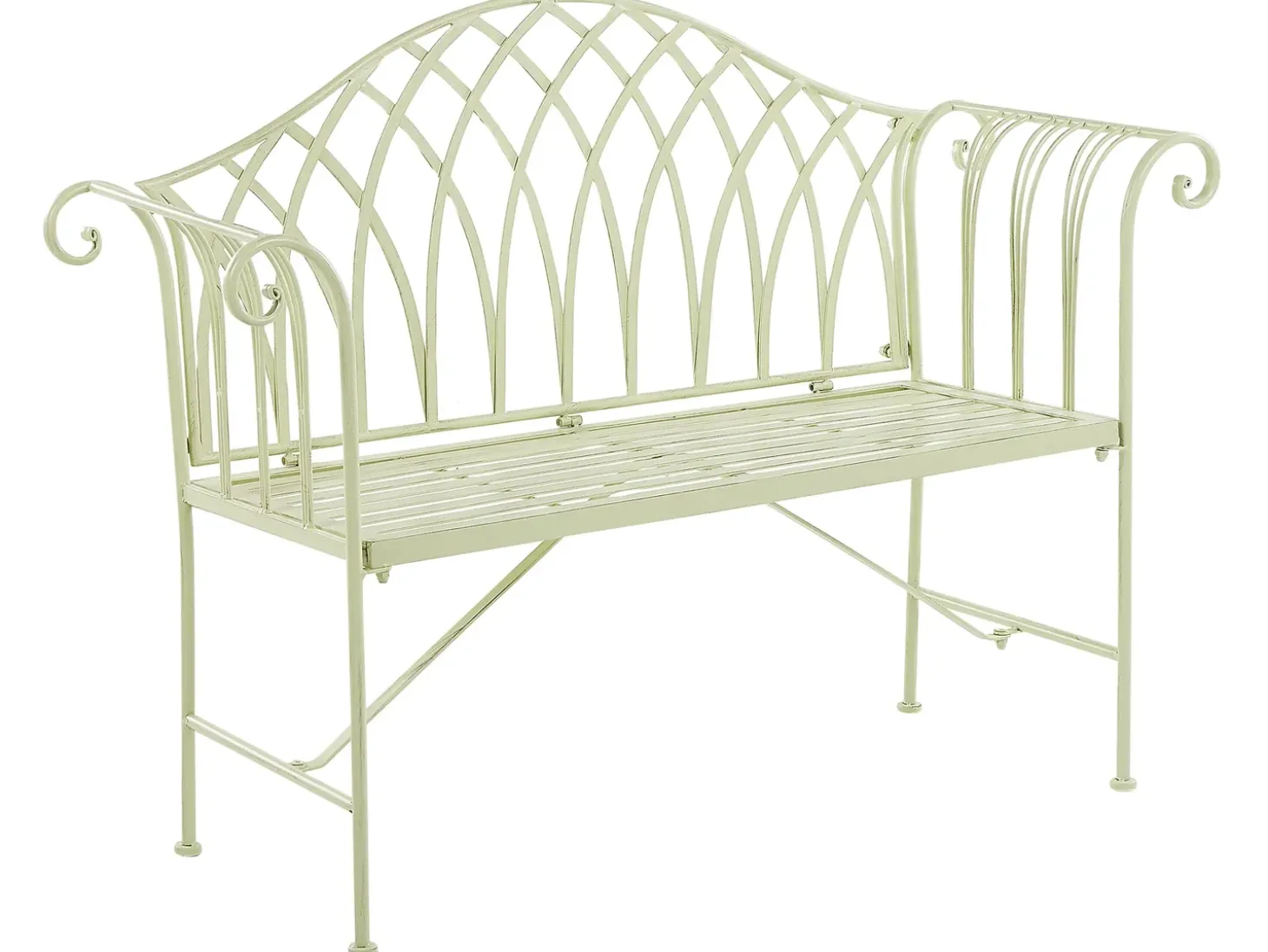 Havebænk MILAZZO 130 cm Metal Lysegrøn