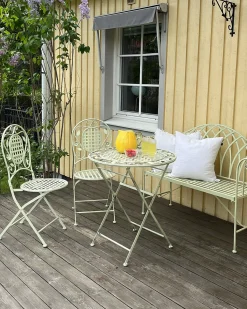 Havebænk MILAZZO 130 cm Metal Lysegrøn