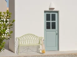 Havebænk MILAZZO 130 cm Metal Lysegrøn
