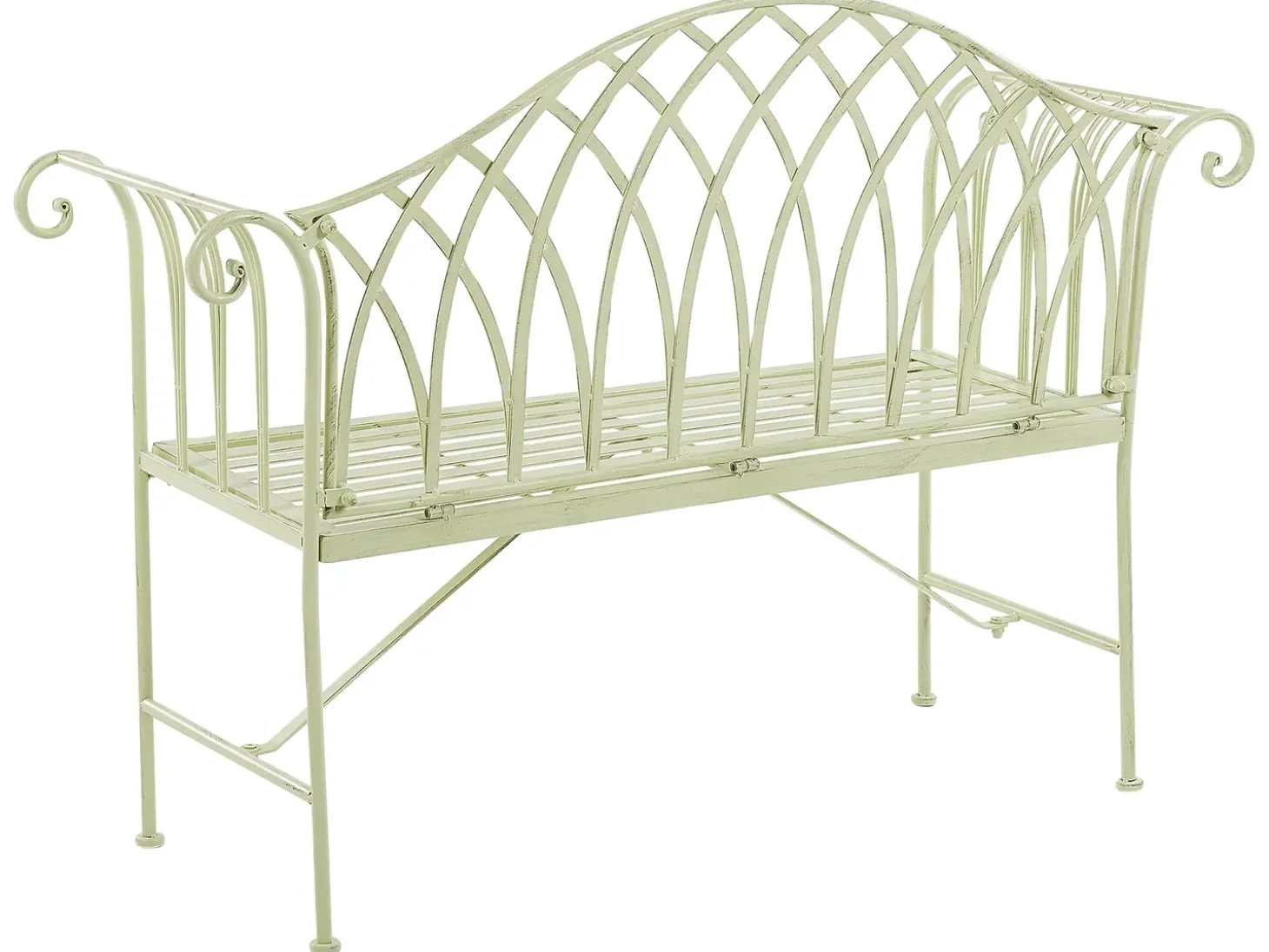 Havebænk MILAZZO 130 cm Metal Lysegrøn