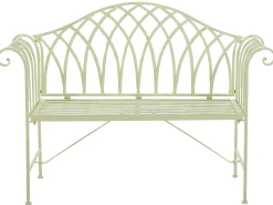 Havebænk MILAZZO 130 cm Metal Lysegrøn