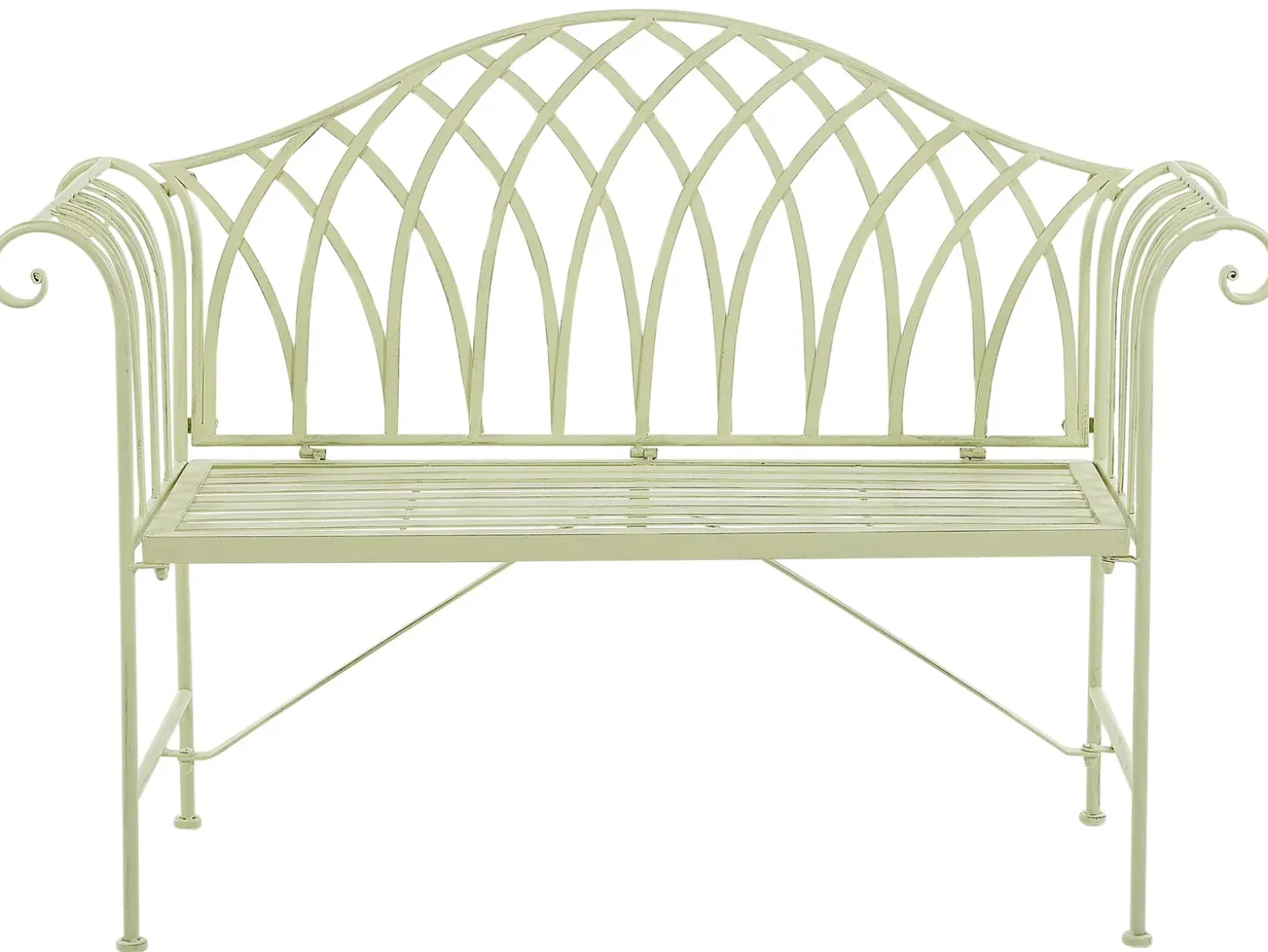 Havebænk MILAZZO 130 cm Metal Lysegrøn