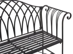 Havebænk MILAZZO 130 cm Metal Sort