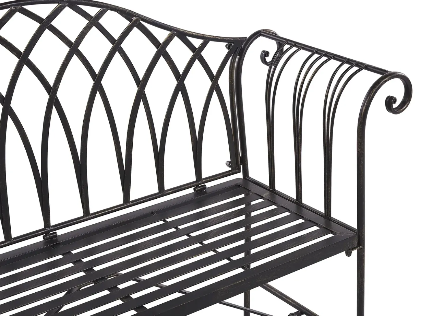 Havebænk MILAZZO 130 cm Metal Sort