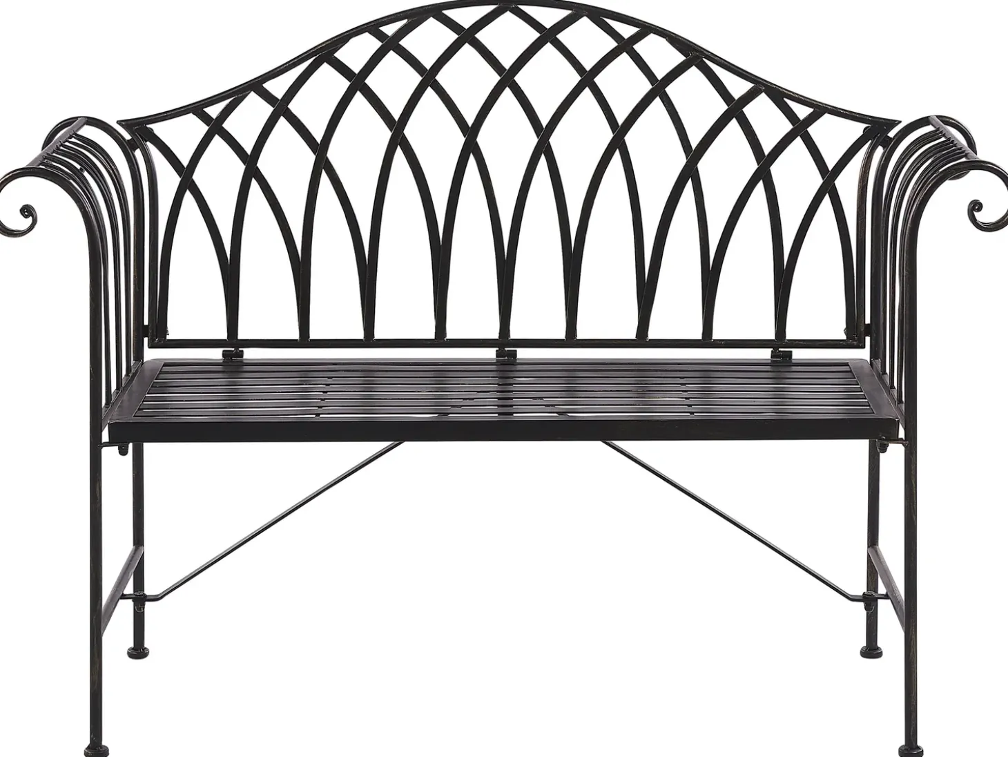 Havebænk MILAZZO 130 cm Metal Sort