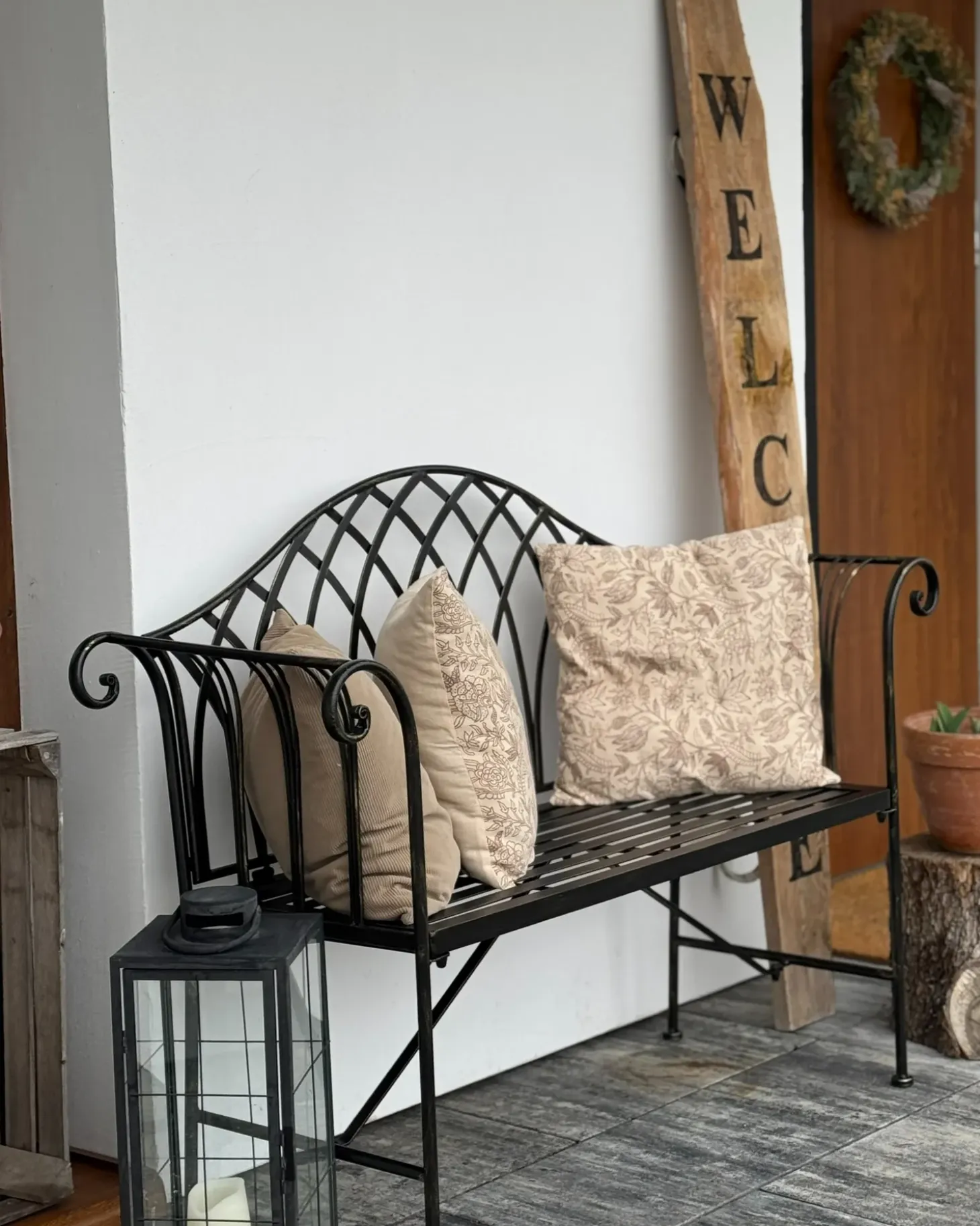 Havebænk MILAZZO 130 cm Metal Sort