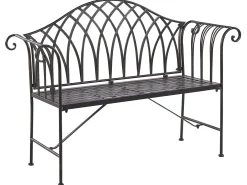 Havebænk MILAZZO 130 cm Metal Sort